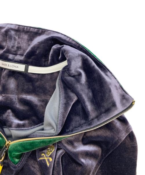 MARK&LONA（マークアンドロナ）MARK&LONA (マークアンドロナ) Velour Long Sleeve Top ネイビー サイズ:48の古着・服飾アイテム