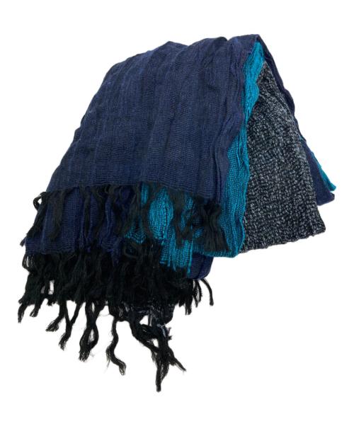 ISSEY MIYAKE MEN（イッセイミヤケメン）ISSEY MIYAKE MEN (イッセイミヤケメン) シルクブレンドストール ネイビー×ブルー サイズ:-の古着・服飾アイテム