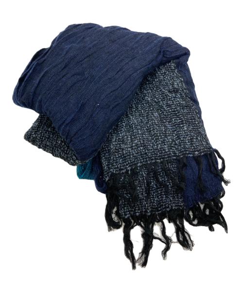 ISSEY MIYAKE MEN（イッセイミヤケメン）ISSEY MIYAKE MEN (イッセイミヤケメン) シルクブレンドストール ネイビー×ブルー サイズ:-の古着・服飾アイテム