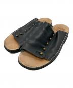 chausserショセ）の古着「ボタンサンダル C-7050」｜ブラック