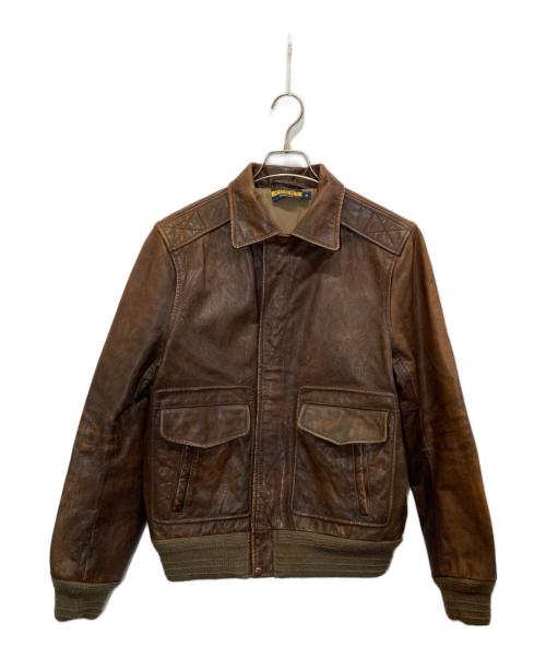 Rugby Ralph Lauren（ラグビーラルフローレン）Rugby Ralph Lauren (ラグビーラルフローレン) A-2 タイプレザージャケット ブラウン サイズ:Sの古着・服飾アイテム