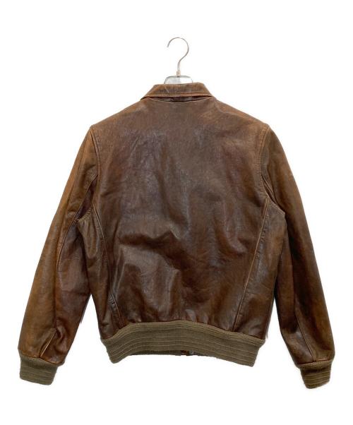 Rugby Ralph Lauren（ラグビーラルフローレン）Rugby Ralph Lauren (ラグビーラルフローレン) A-2 タイプレザージャケット ブラウン サイズ:Sの古着・服飾アイテム