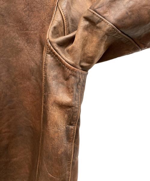 Rugby Ralph Lauren（ラグビーラルフローレン）Rugby Ralph Lauren (ラグビーラルフローレン) A-2 タイプレザージャケット ブラウン サイズ:Sの古着・服飾アイテム