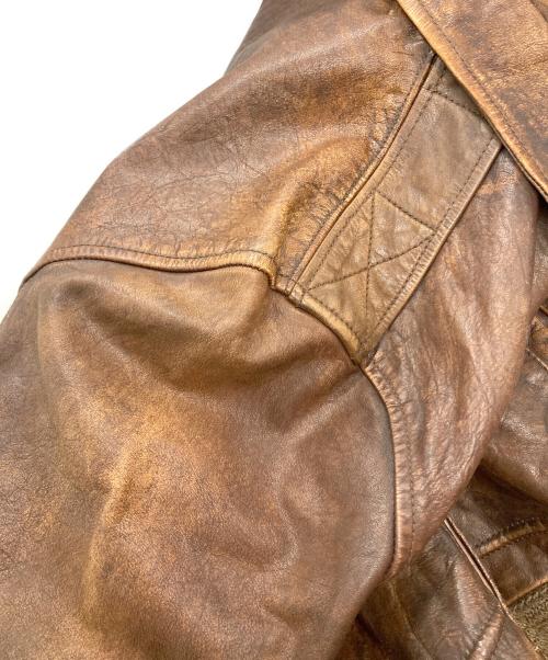 Rugby Ralph Lauren（ラグビーラルフローレン）Rugby Ralph Lauren (ラグビーラルフローレン) A-2 タイプレザージャケット ブラウン サイズ:Sの古着・服飾アイテム