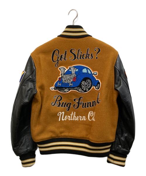 whitesville（ホワイツビル）WHITESVILLE (ホワイツビル) BUG FUNNEL スタジアムジャンパー ブラウン サイズ:SIZE 38の古着・服飾アイテム