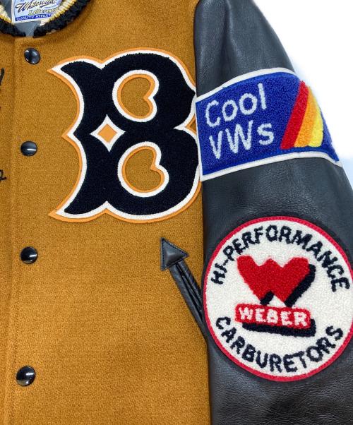 whitesville（ホワイツビル）WHITESVILLE (ホワイツビル) BUG FUNNEL スタジアムジャンパー ブラウン サイズ:SIZE 38の古着・服飾アイテム