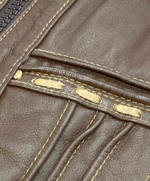 Schott（ショット）Schott (ショット) クラフティッド レザージャケット ブラウン サイズ:SIZE Lの古着・服飾アイテム