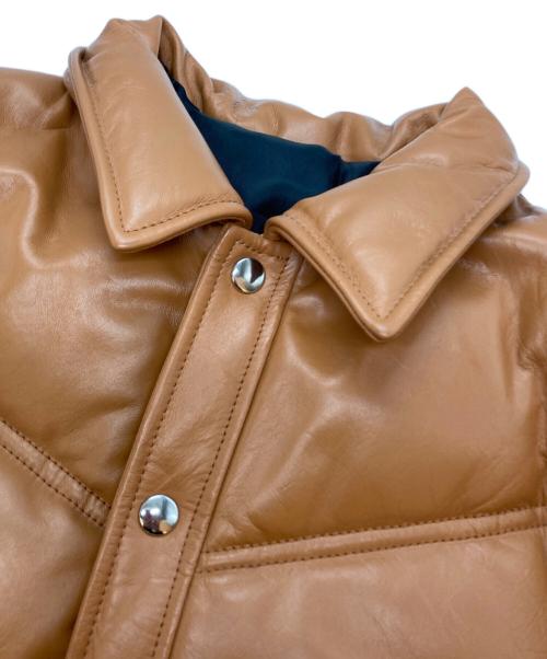 ROBERTO MASSINI（ロベルトマッシーニ）ROBERTO MASSINI (ロベルトマッシーニ) ホースハイドレザーダウンジャケット ブラウン サイズ:SIZE Lの古着・服飾アイテム