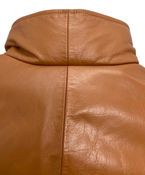 ROBERTO MASSINI（ロベルトマッシーニ）ROBERTO MASSINI (ロベルトマッシーニ) ホースハイドレザーダウンジャケット ブラウン サイズ:SIZE Lの古着・服飾アイテム