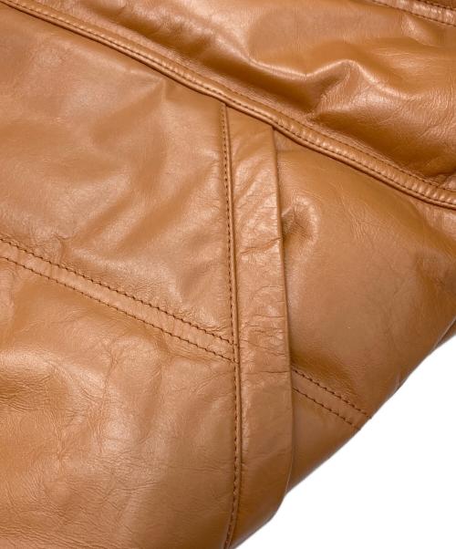 ROBERTO MASSINI（ロベルトマッシーニ）ROBERTO MASSINI (ロベルトマッシーニ) ホースハイドレザーダウンジャケット ブラウン サイズ:SIZE Lの古着・服飾アイテム