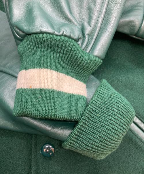 skookum（スクーカム）SKOOKUM (スクーカム) ボタンスタジャン グリーン サイズ:38の古着・服飾アイテム