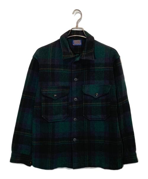 PENDLETON（ペンドルトン）PENDLETON (ペンドルトン) ブラックウォッチCPOジャケット グリーン×ブラック サイズ:Mの古着・服飾アイテム