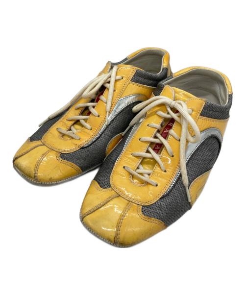 PRADA SPORTS（プラダスポーツ）PRADA SPORTS (プラダスポーツ) エナメルメッシュスニーカー イエロー サイズ:SIZE 7の古着・服飾アイテム
