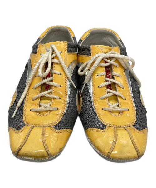 PRADA SPORTS（プラダスポーツ）PRADA SPORTS (プラダスポーツ) エナメルメッシュスニーカー イエロー サイズ:SIZE 7の古着・服飾アイテム