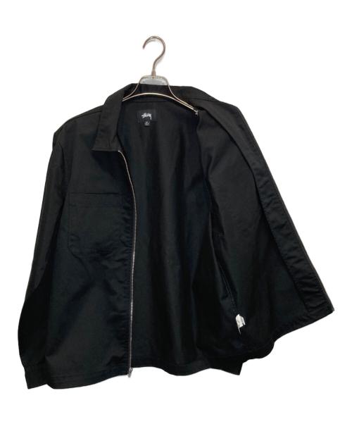 stussy（ステューシー）stussy (ステューシー) ZIP UP WORK JACKET ブラック サイズ:Mの古着・服飾アイテム
