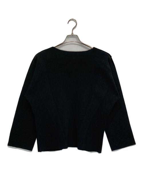 me ISSEY MIYAKE（ミーイッセイ ミヤケ）me ISSEY MIYAKE (ミーイッセイ ミヤケ) プリーツカットソー ブラック サイズ:FREEの古着・服飾アイテム