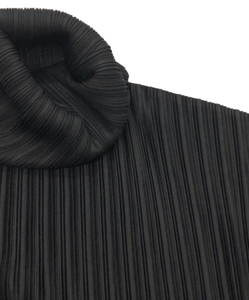 PLEATS PLEASE（プリーツプリーズ）PLEATS PLEASE (プリーツプリーズ) ハイネックプリーツカットソー ブラック サイズ:03の古着・服飾アイテム