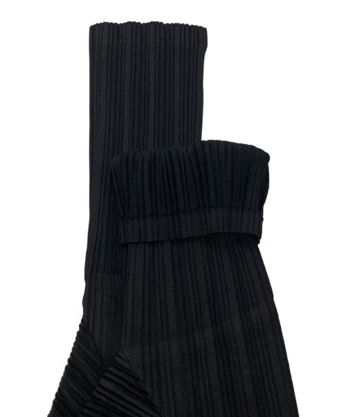 PLEATS PLEASE（プリーツプリーズ）PLEATS PLEASE (プリーツプリーズ) ハイネックプリーツカットソー ブラック サイズ:03の古着・服飾アイテム