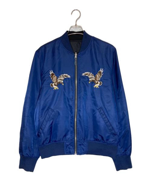 HUF（ハフ）HUF (ハフ) リバーシブルブルゾン ブルー×ブラック サイズ:Ⅿの古着・服飾アイテム