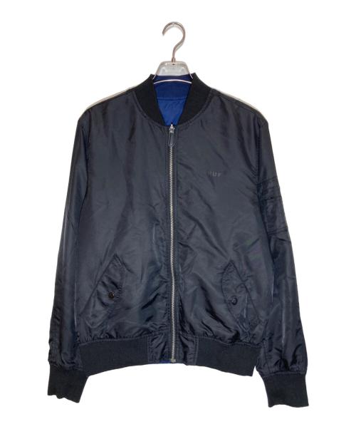 HUF（ハフ）HUF (ハフ) リバーシブルブルゾン ブルー×ブラック サイズ:Ⅿの古着・服飾アイテム