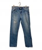 stussyステューシー）の古着「ダメージデニムパンツ」｜ブルー