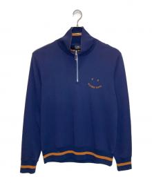 PS Paul Smith（ＰＳポールスミス）の古着「Happy ハーフジップスウェット」｜ネイビー