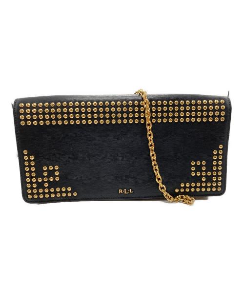 LAUREN RALPH LAUREN（ローレンラルフローレン）LAUREN RALPH LAUREN (ローレンラルフローレン) スタッズチェーンハンドバッグ ブラック サイズ:-の古着・服飾アイテム