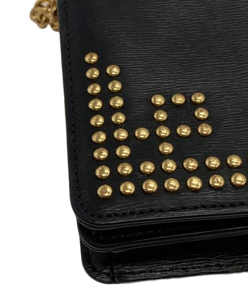 LAUREN RALPH LAUREN（ローレンラルフローレン）LAUREN RALPH LAUREN (ローレンラルフローレン) スタッズチェーンハンドバッグ ブラック サイズ:-の古着・服飾アイテム