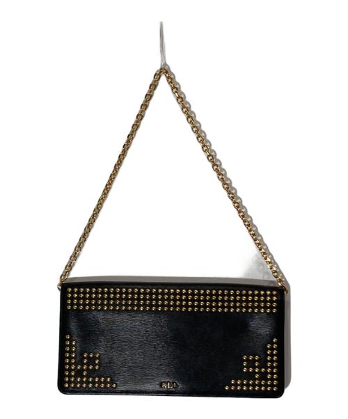 LAUREN RALPH LAUREN（ローレンラルフローレン）LAUREN RALPH LAUREN (ローレンラルフローレン) スタッズチェーンハンドバッグ ブラック サイズ:-の古着・服飾アイテム
