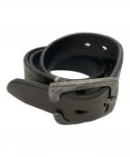 AVIREXアヴィレックス）の古着「レザーベルト」｜ブラック