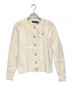 POLO RALPH LAURENポロ・ラルフローレン）の古着「カシミヤブレンドケーブルニットカーディガン」｜ホワイト