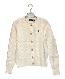POLO RALPH LAUREN（ポロ・ラルフローレン）の古着「カシミヤブレンドケーブルニットカーディガン」｜ホワイト