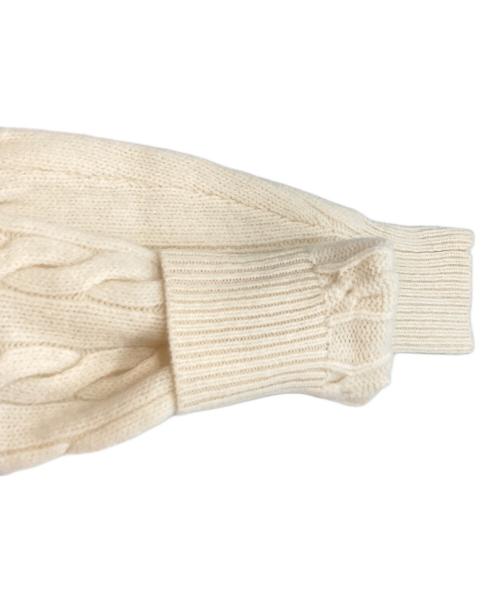 POLO RALPH LAUREN（ポロ・ラルフローレン）POLO RALPH LAUREN (ポロ・ラルフローレン) カシミヤブレンドケーブルニットカーディガン ホワイト サイズ:Ｌの古着・服飾アイテム