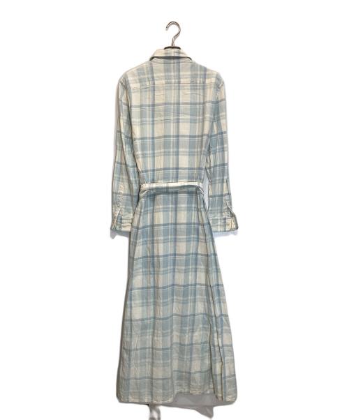POLO RALPH LAUREN（ポロ・ラルフローレン）POLO RALPH LAUREN (ポロ・ラルフローレン) チェックシャツワンピース ブルー サイズ:8の古着・服飾アイテム