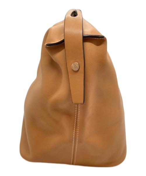 LOEWE（ロエベ）LOEWE (ロエベ) ソフトレザーオールドハンドバッグ ブラウンの古着・服飾アイテム