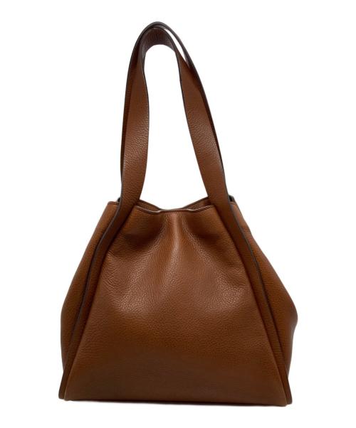 AKRIS（アクリス）AKRIS (アクリス) アレックスハンドバッグ ブラウンの古着・服飾アイテム