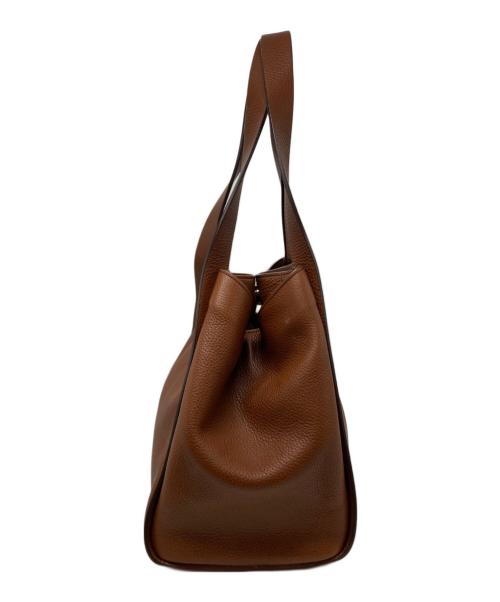 AKRIS（アクリス）AKRIS (アクリス) アレックスハンドバッグ ブラウンの古着・服飾アイテム