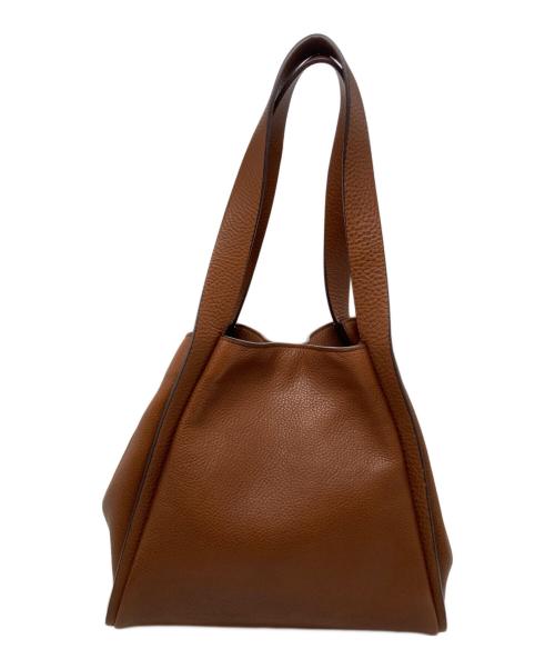 AKRIS（アクリス）AKRIS (アクリス) アレックスハンドバッグ ブラウンの古着・服飾アイテム