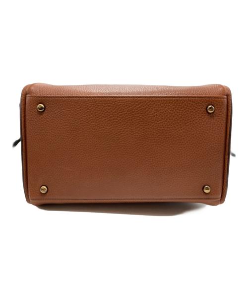 AKRIS（アクリス）AKRIS (アクリス) アレックスハンドバッグ ブラウンの古着・服飾アイテム