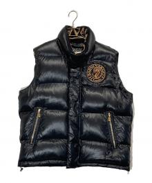 BARNI VARNO（バーニヴァーノ）の古着「ライオンデザインダウンベスト」｜ブラック