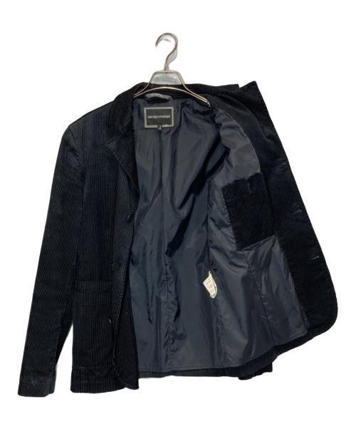 EMPORIO ARMANI（エンポリオアルマーニ）EMPORIO ARMANI (エンポリオアルマーニ) コーデュロイジャケット ブラック サイズ:Sの古着・服飾アイテム