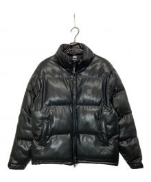 DC（ディーシー）の古着「フェイクレザー 中綿ジャケット」｜ブラック