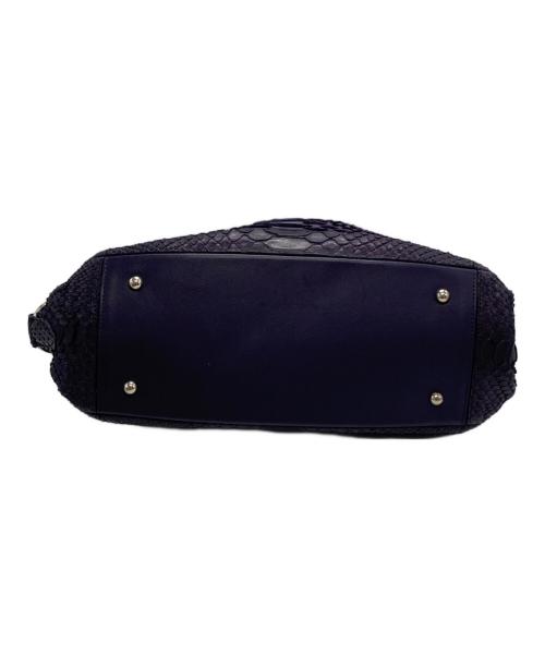 -（-）- (-) エキゾチックレザーショルダーバッグ パープル サイズ:-の古着・服飾アイテム