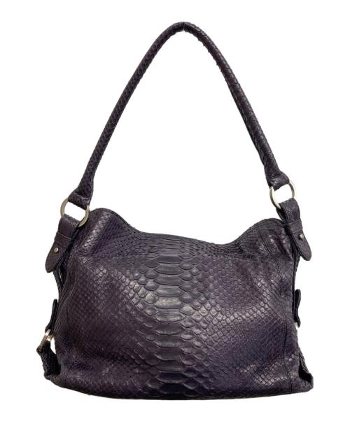-（-）- (-) エキゾチックレザーショルダーバッグ パープル サイズ:-の古着・服飾アイテム