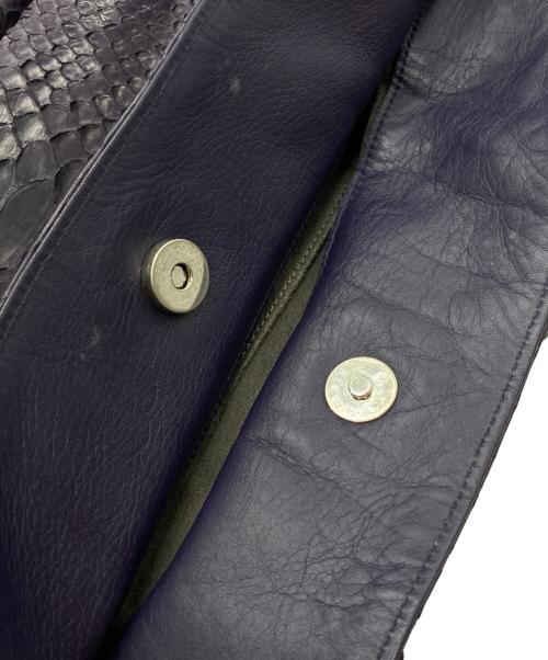 -（-）- (-) エキゾチックレザーショルダーバッグ パープル サイズ:-の古着・服飾アイテム