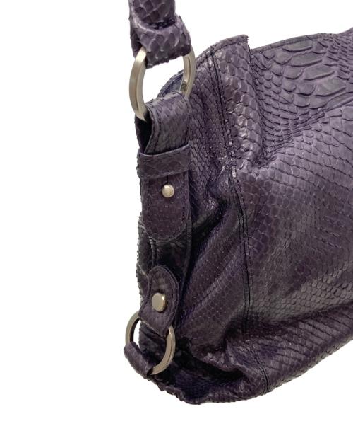 -（-）- (-) エキゾチックレザーショルダーバッグ パープル サイズ:-の古着・服飾アイテム