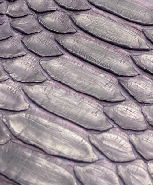 -（-）- (-) エキゾチックレザーショルダーバッグ パープル サイズ:-の古着・服飾アイテム