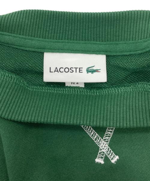 LACOSTE（ラコステ）LACOSTE (ラコステ) カレッジロゴプリントクルーネックスウェット グリーン サイズ:Mの古着・服飾アイテム