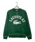 LACOSTE（ラコステ）の古着「カレッジロゴプリントクルーネックスウェット」｜グリーン