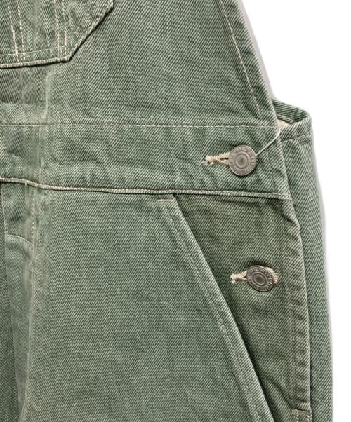 JOHNBULL（ジョンブル）Johnbull (ジョンブル) カラーデニムオーバーオール グリーン サイズ:Mの古着・服飾アイテム